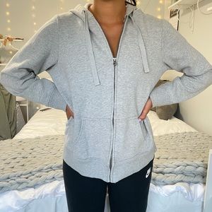 Gray zip up sweatshirt